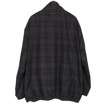 Vintage Burberry Golf Black 1/4 Zip Nova Check Smock Jacket
