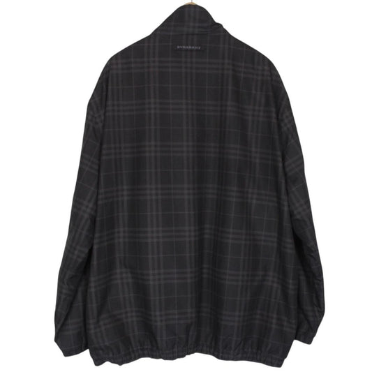 Vintage Burberry Golf Black 1/4 Zip Nova Check Smock Jacket
