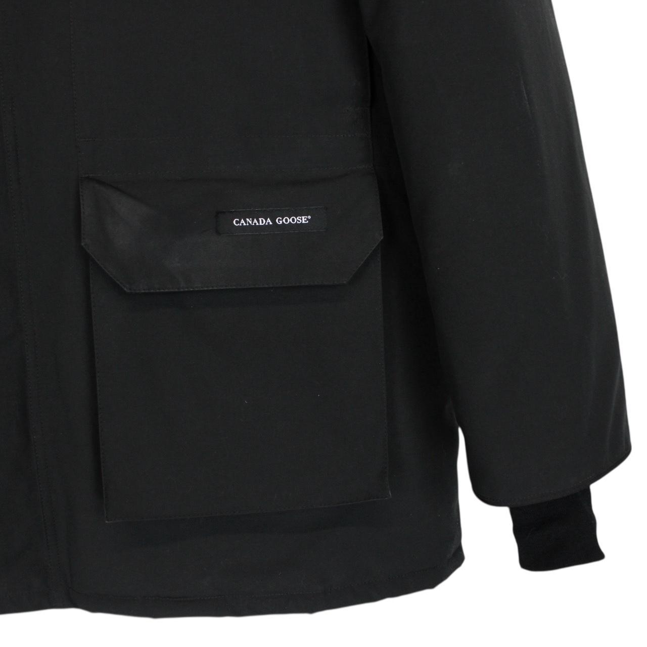 Canada Goose Black Expedition Parka Down Jacket with Fur Trim