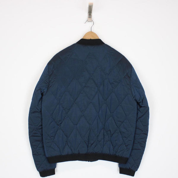 Hugo Boss Open Green Full Zip Quilted Ofaster Bomber Jacket