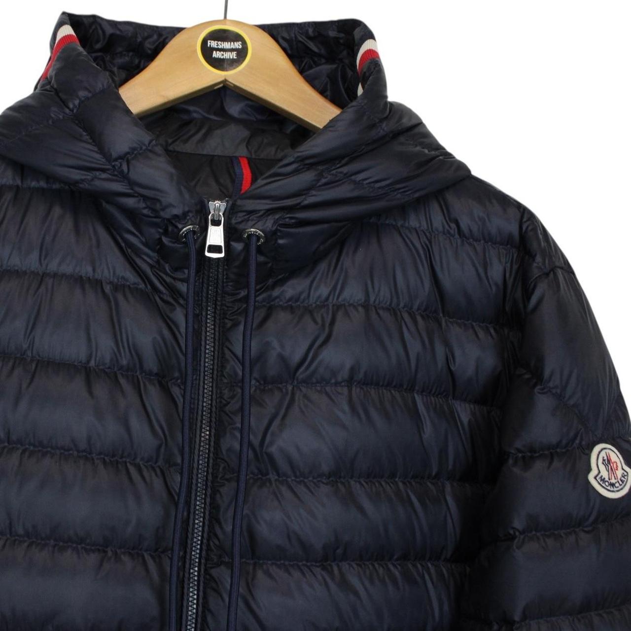 Moncler Giroux Navy Blue Longue Saison Hooded Down Jacket