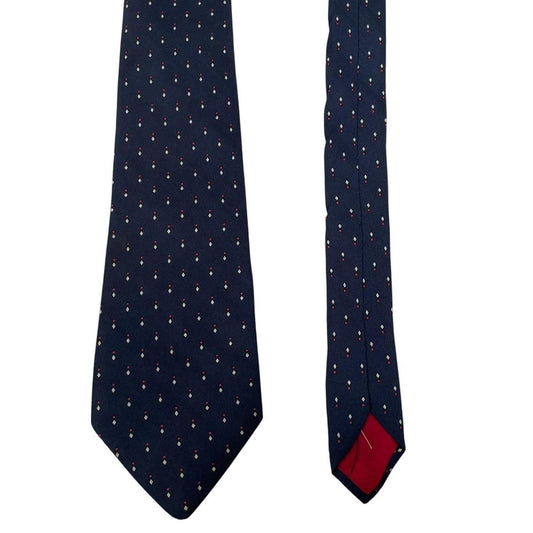 Vintage Christian Dior Navy Blue Silk Tie