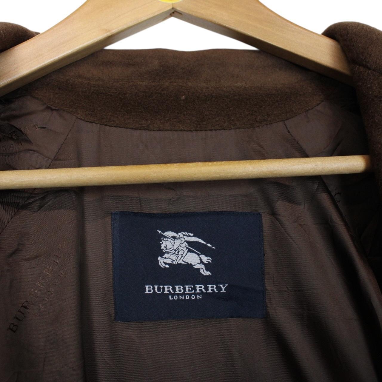 Vintage Burberry London Brown Virgin Wool Coat