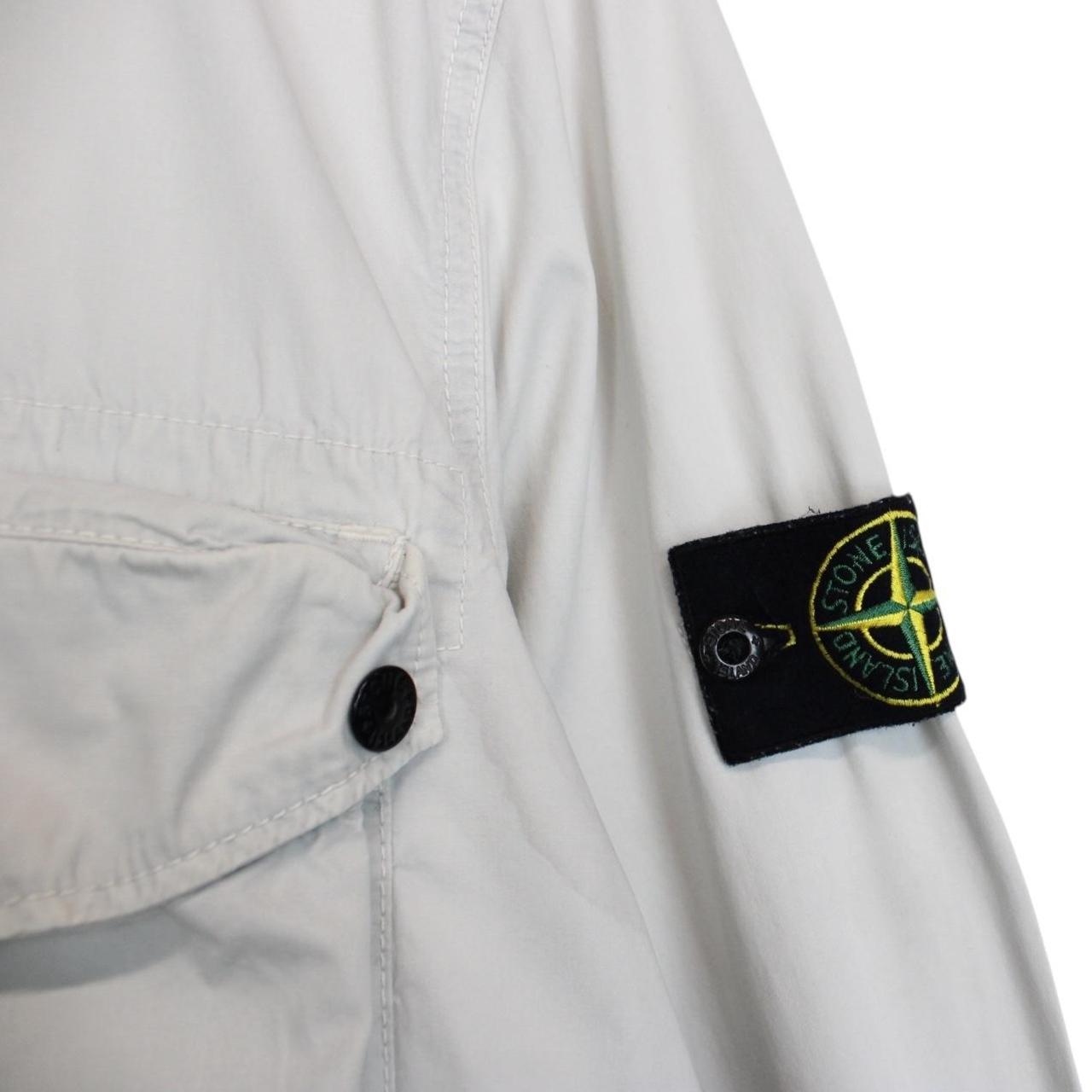 Stone Island SS 2021 Pale Blue Full Zip Cotton Overshirt Jacket