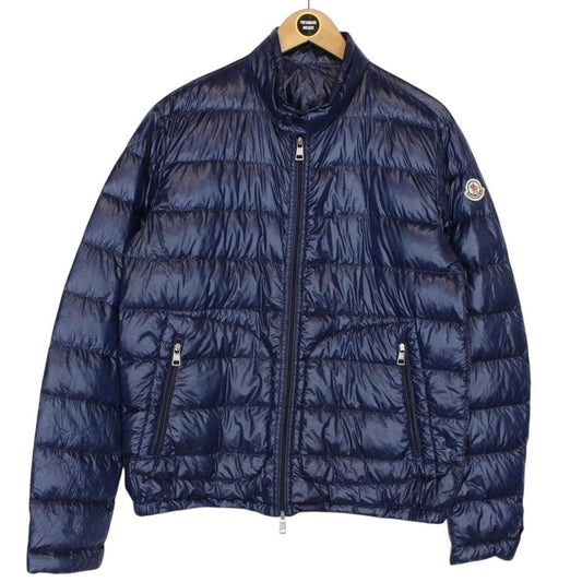 Moncler Acorus Navy Blue Longue Saison Quilted Down Jacket
