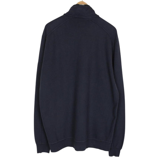 CP Company Navy Blue 1/4 Zip Lens Sweatshirt Jumper