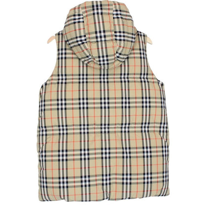 Burberry Beige Nova Check Down Hooded Puffer Gilet