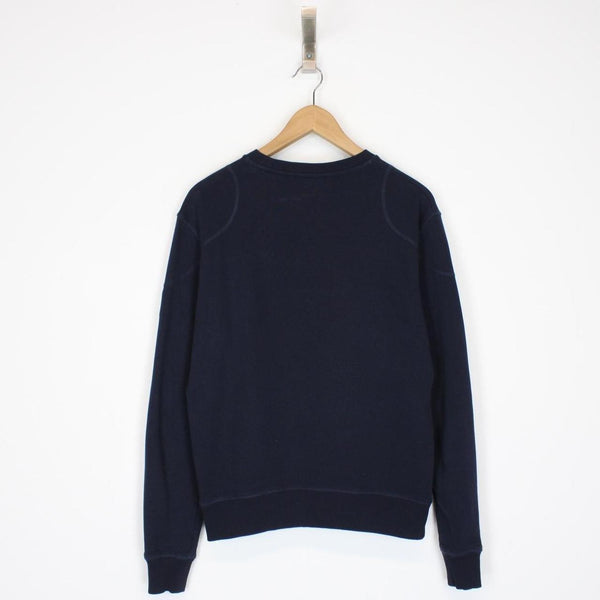Belstaff Jefferson Navy Blue Cotton Sweatshirt Jumper