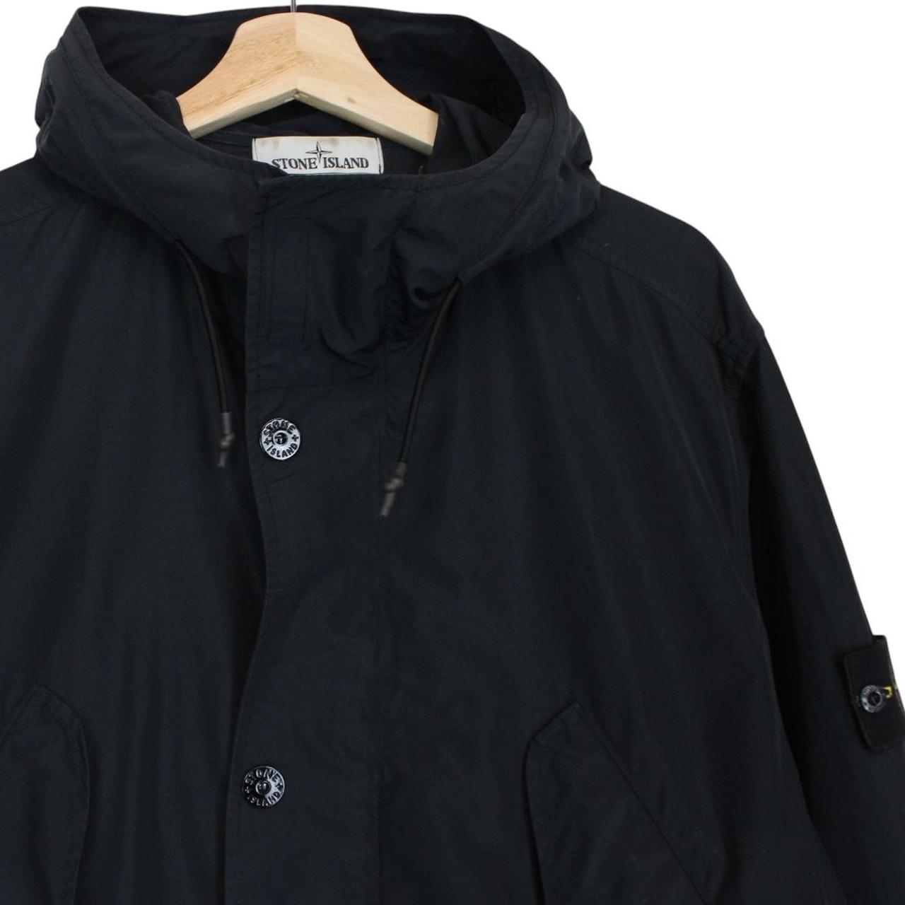 Stone Island SS 2018 Navy Blue Micro Reps Full Zip Parka Jacket