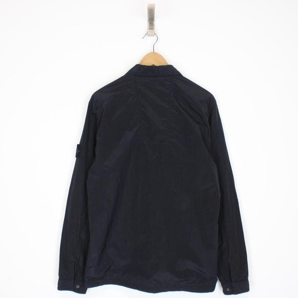 Stone Island AW 2016 Navy Blue Full Zip Nylon Metal Overshirt Jacket