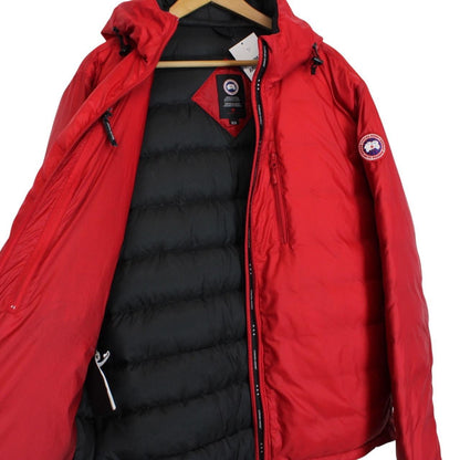 Canada Goose Lodge Hoody Red Full Zip Down Jacket