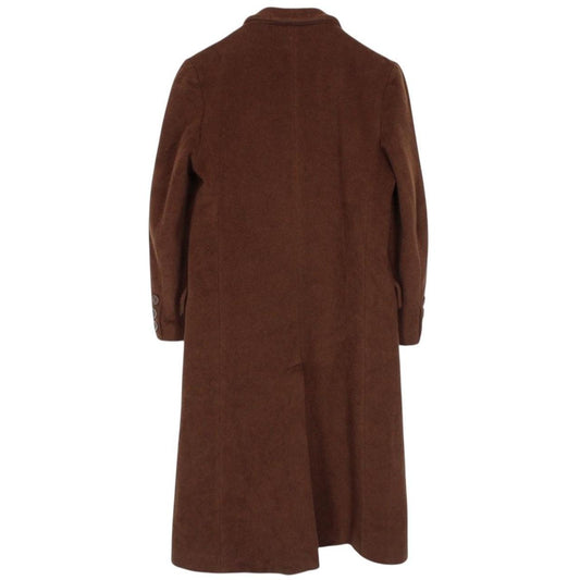 Vintage 90s Burberry Brown Wool and Camelhair Coat