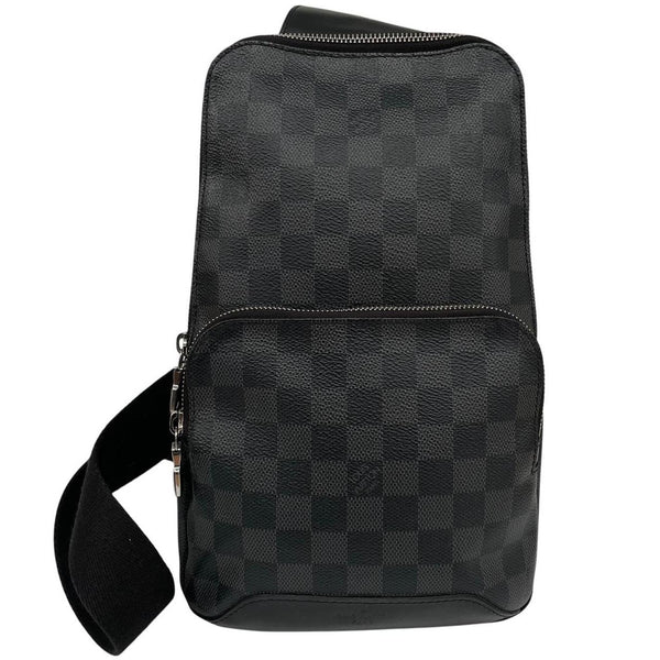 Louis Vuitton duffel bag graphite damier canvas with logo and light signs of use.