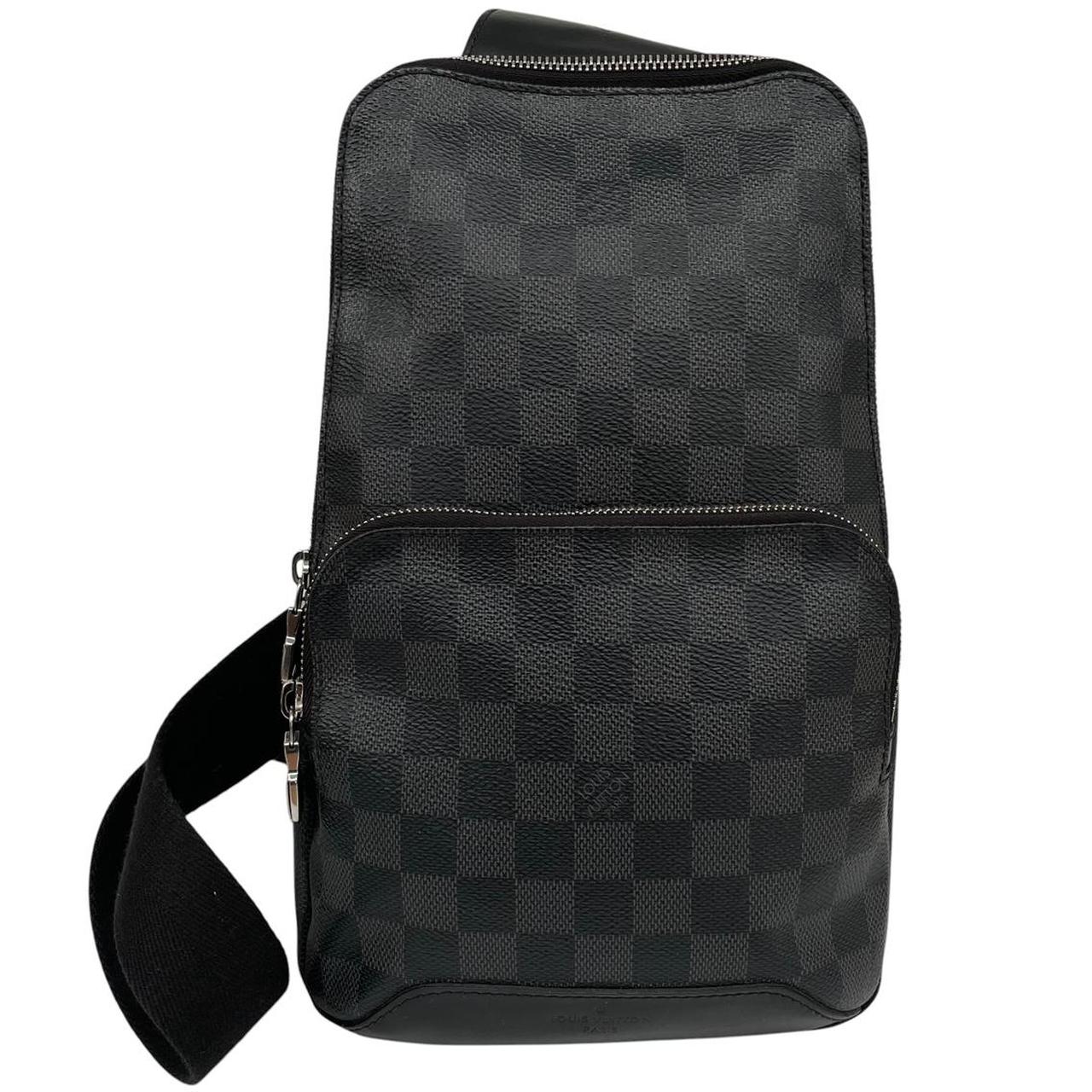 Louis Vuitton duffel bag graphite damier canvas with logo and light signs of use.