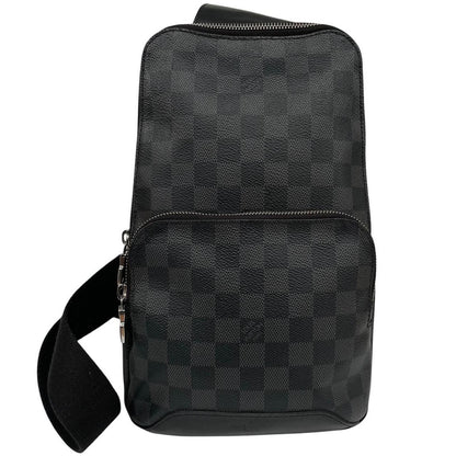 Louis Vuitton duffel bag graphite damier canvas with logo and light signs of use.