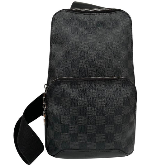 Louis Vuitton duffel bag graphite damier canvas with logo and light signs of use.