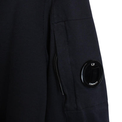 CP Company Navy Blue Cotton Lens Hoodie Jumper