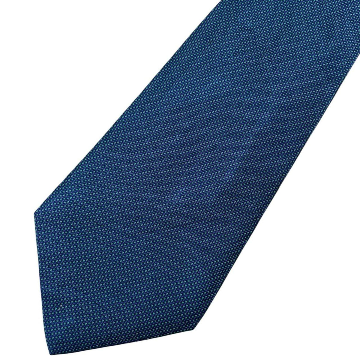 Polo Ralph Lauren blue silk tie with classic logo and smooth texture.