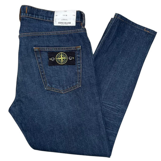 Stone Island AW 2017 Navy Blue Slim Fit Denim Jeans