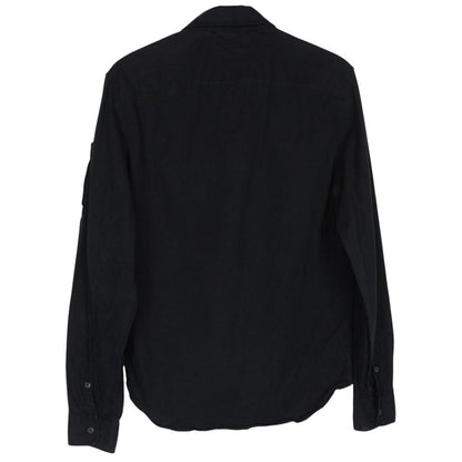 CP Company Black Full Zip Cotton Lens Overshirt Jacket