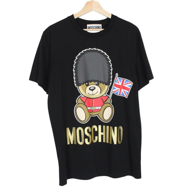 Moschino Black Short Sleeve London Teddy Bear Print T-Shirt