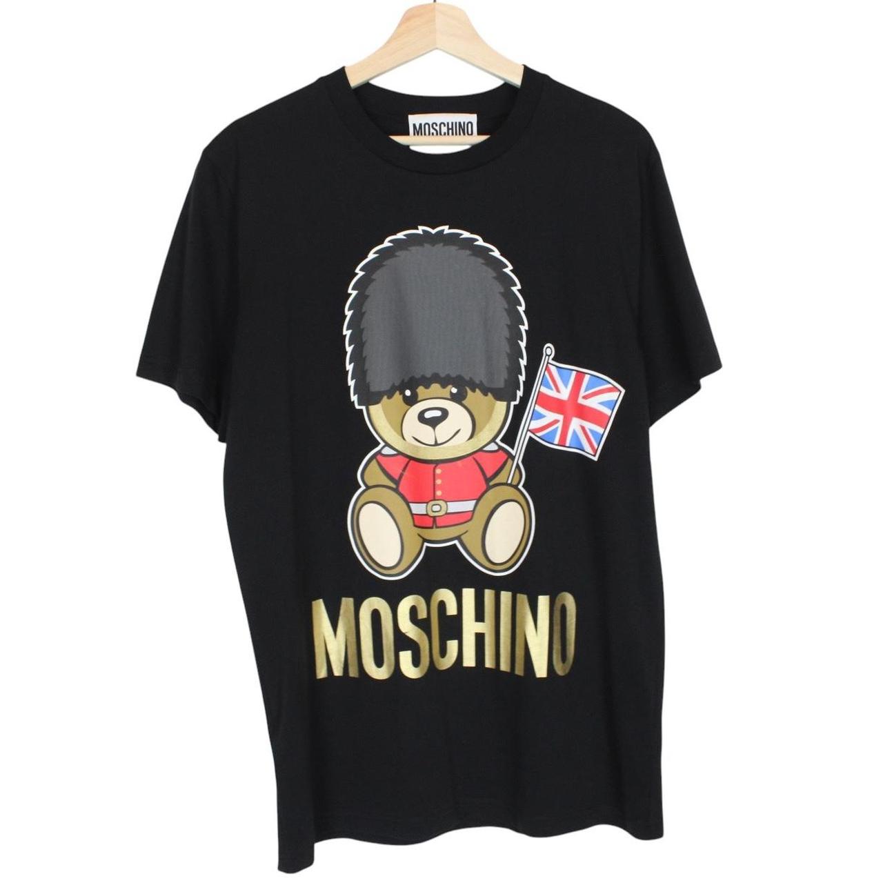 Moschino Black Short Sleeve London Teddy Bear Print T-Shirt