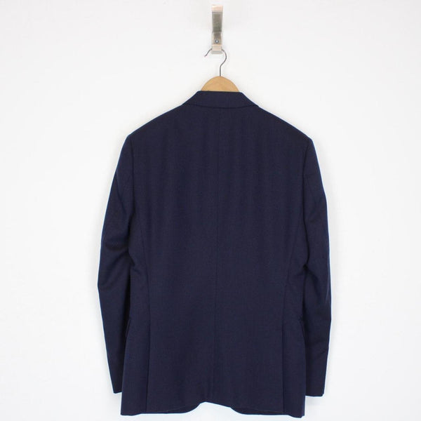 Hugo Boss Navy Blue Wool Tailored Suit Blazer Jacket