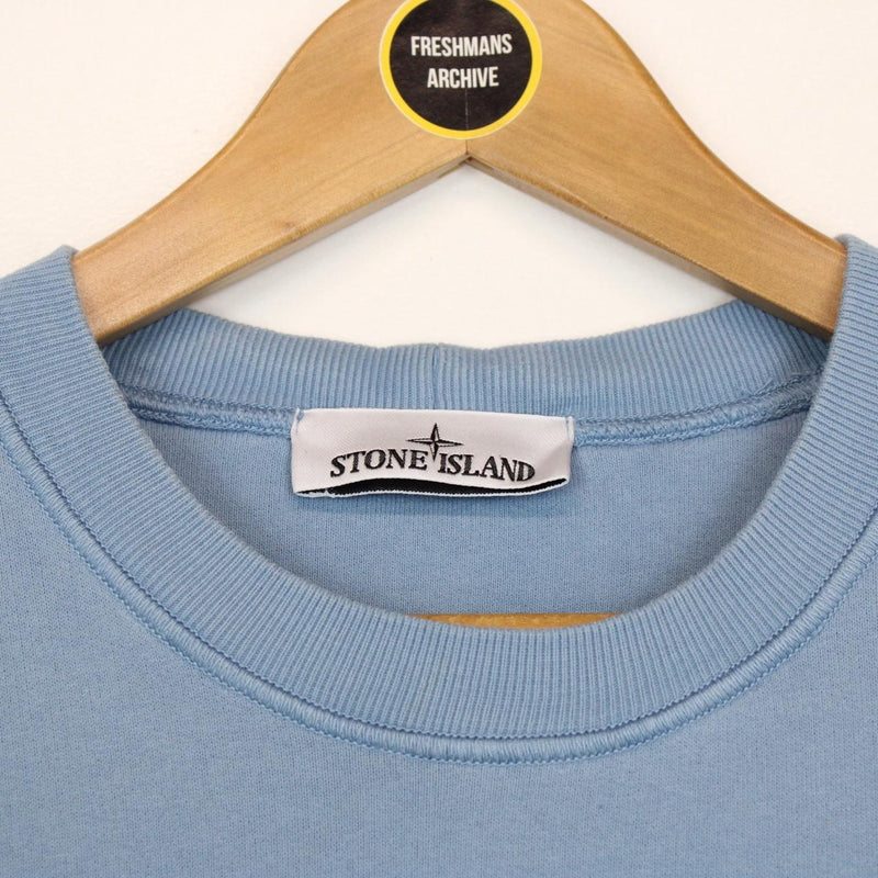 Stone Island AW 2022 Blue Cotton Sweatshirt Jumper