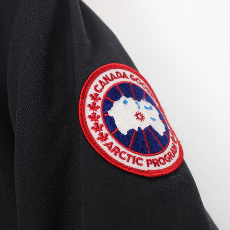 Canada Goose Navy Blue Victoria Parka Down Jacket with Fur Trim