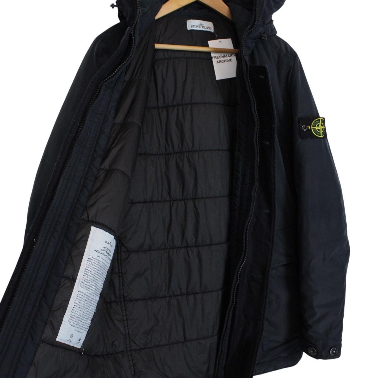 Stone Island AW 2019 Navy Blue Micro Reps Primaloft Hooded Jacket