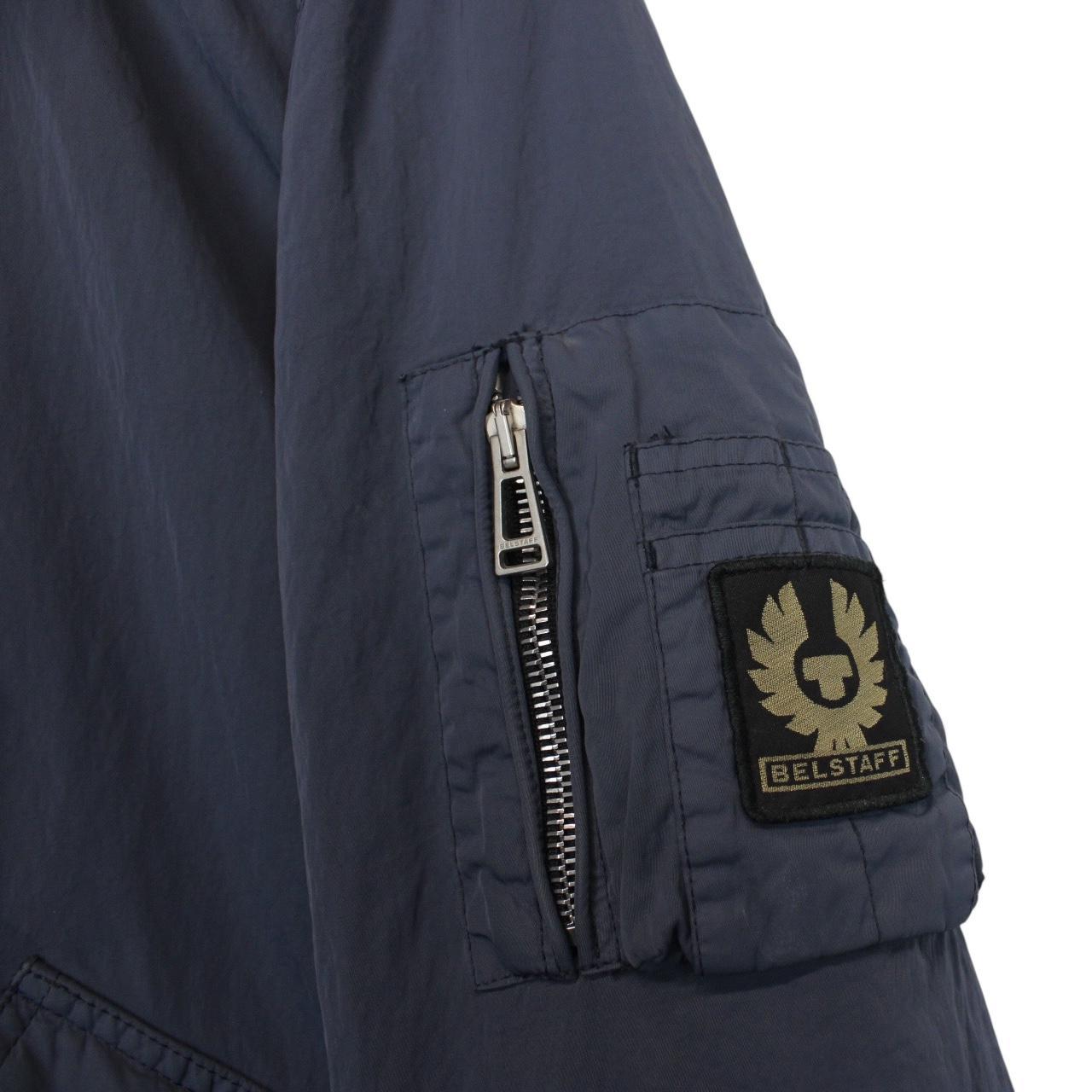 Belstaff Propeller Blue Full Zip Nylon Bomber Jacket