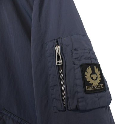 Belstaff Propeller Blue Full Zip Nylon Bomber Jacket