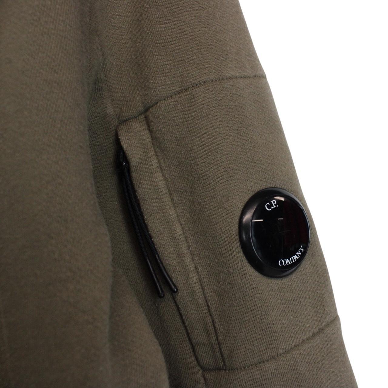 CP Company Khaki Brown Lens Cotton Sweatshirt Jumper