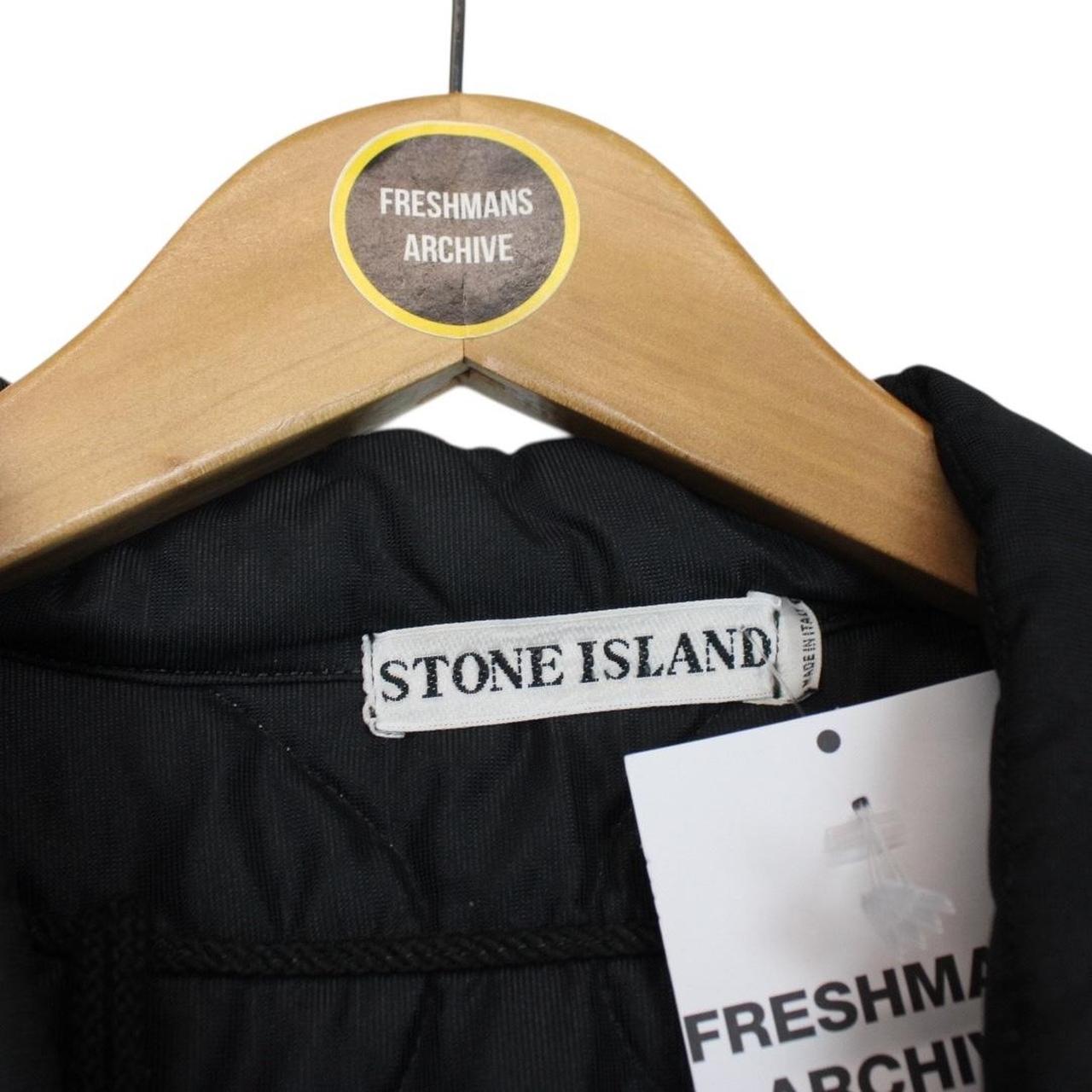 Vintage Stone Island AW 1999 Green Edge Badge Navy Blue Nylon Quilted Jacket