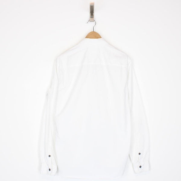 CP Company White Full Zip Lens Overshirt Jacket