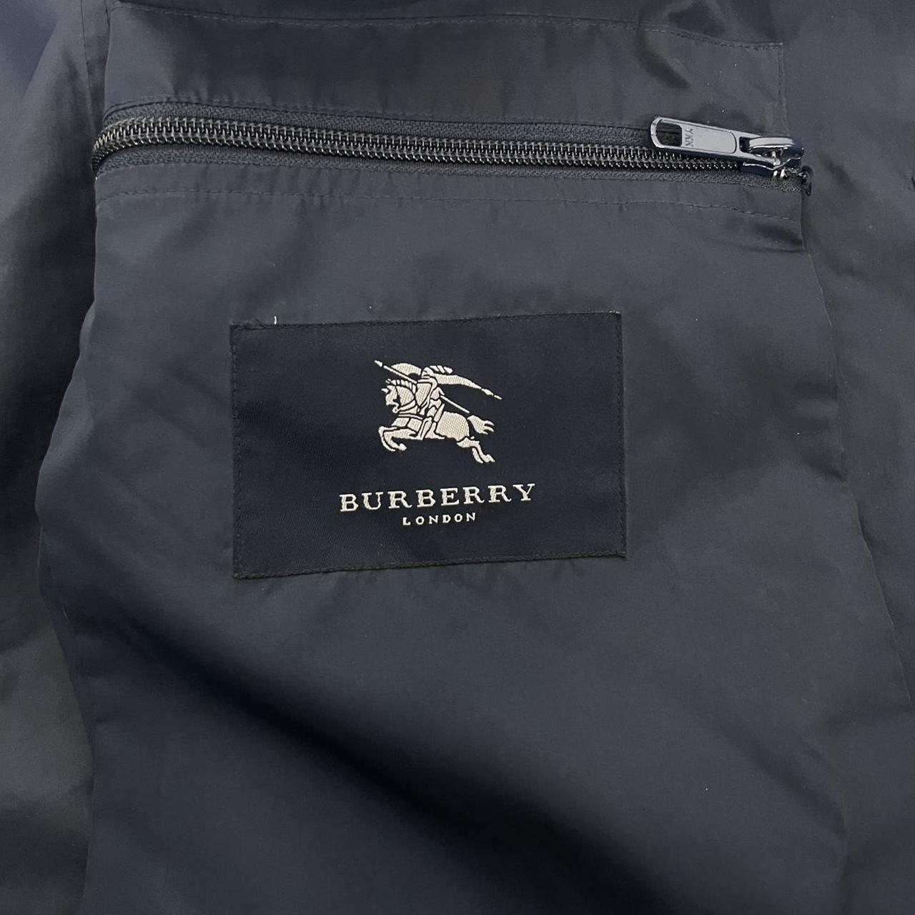 Burberry London Navy Blue Single Breasted Trench Coat
