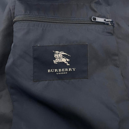 Burberry London Navy Blue Single Breasted Trench Coat