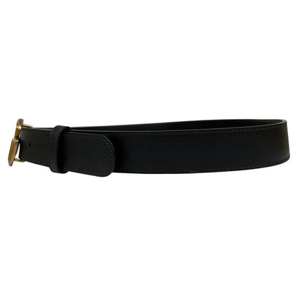 Gucci Black and Gold Marmont Leather Belt with GG Buckle