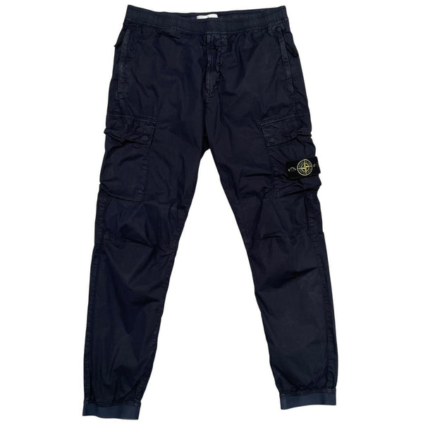 Stone Island Navy Blue RE-T Fit Cargo Trousers