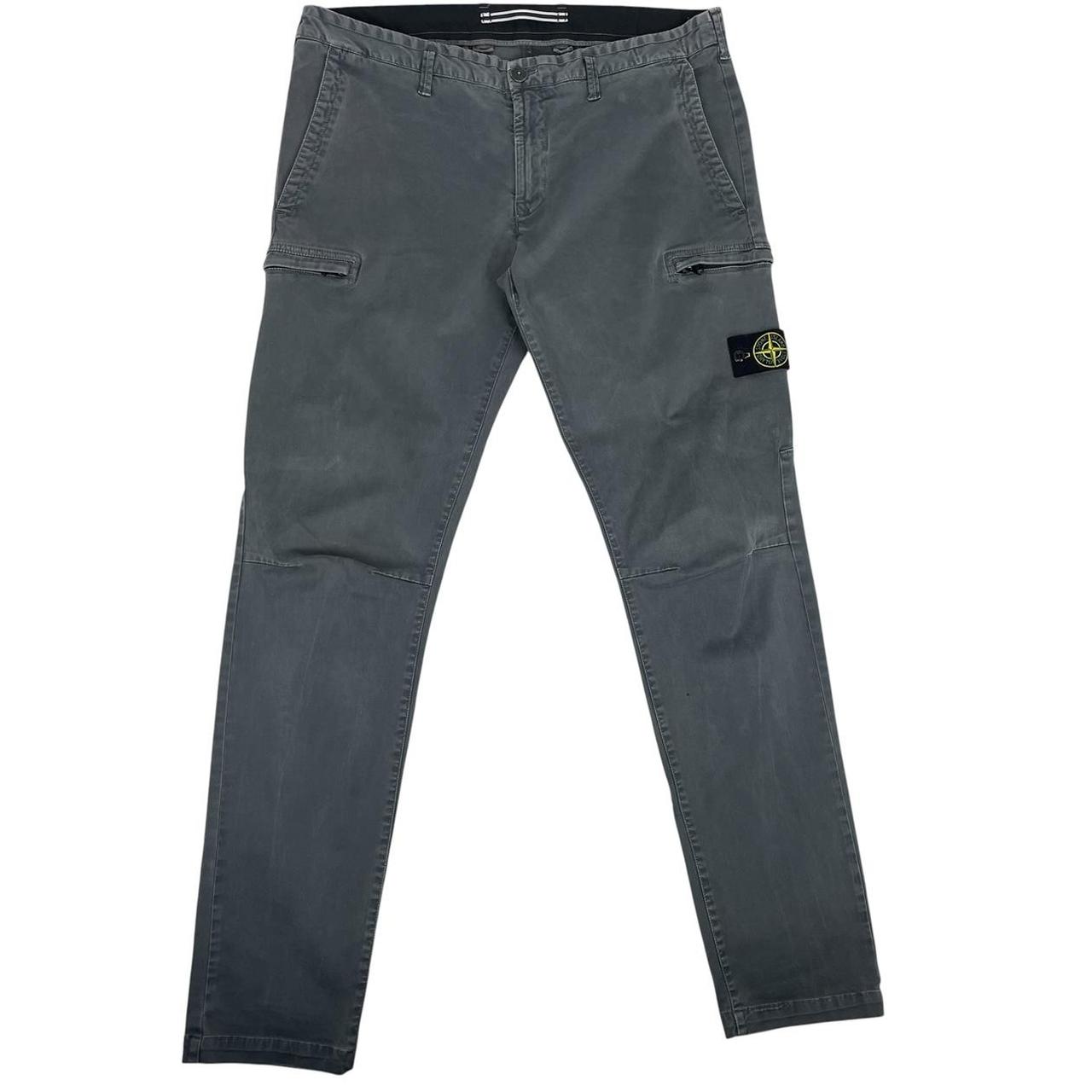 Stone Island AW 2019 Grey Skinny Fit Cargo Trousers