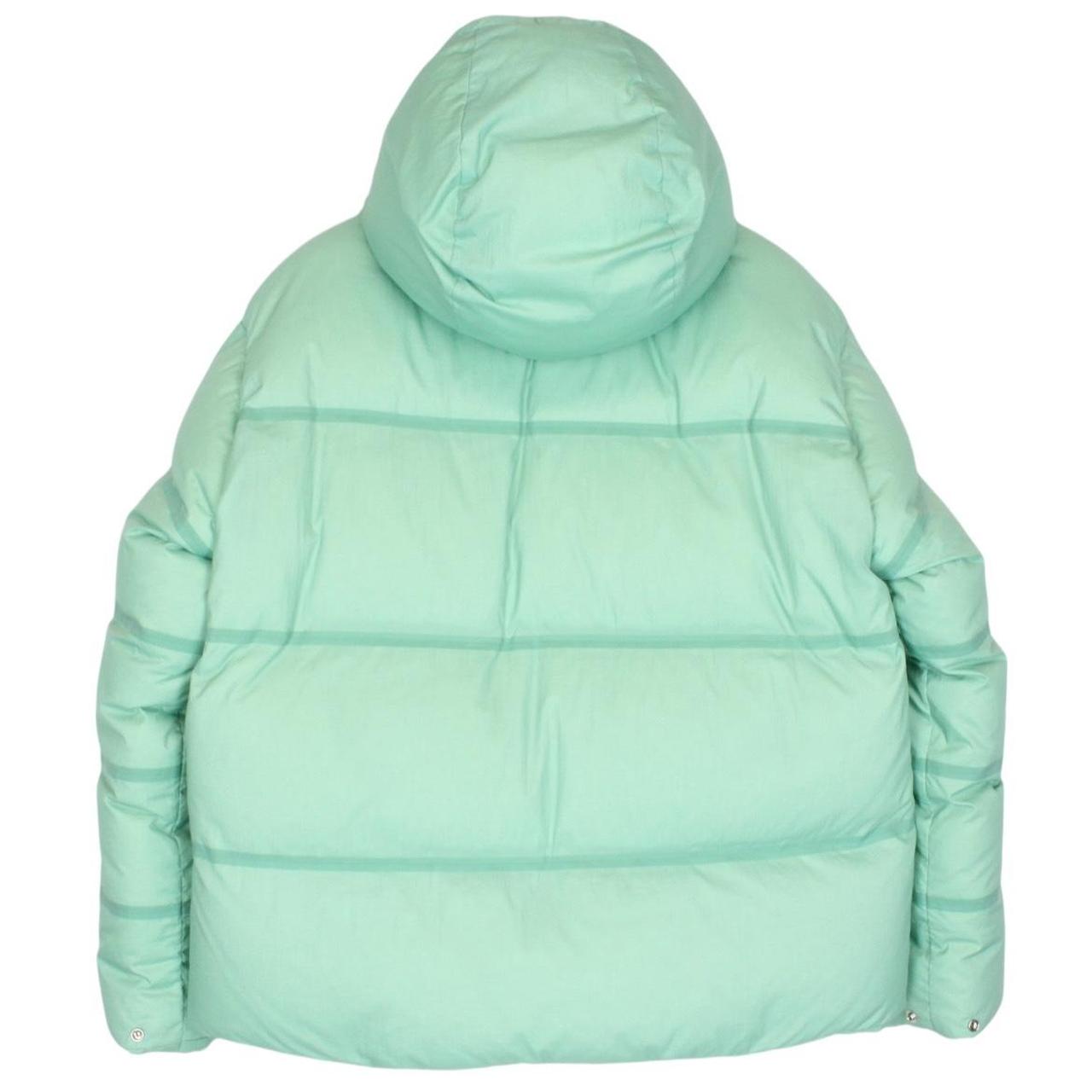 Gucci x The North Face Aqua Green Full Zip Ripstop Down Puffer Jacket