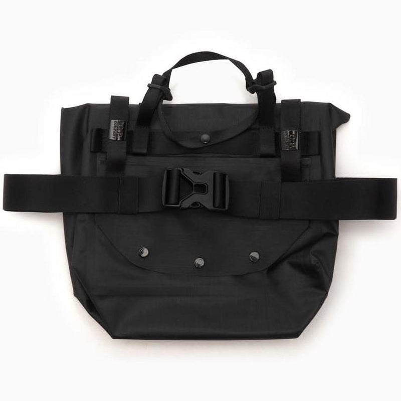 CP Company Metropolis Black Rubber Reps Logo Belt Bag