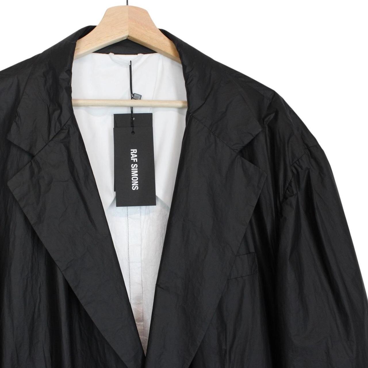 Raf Simons SS21 Black Technical Nylon Oversized Blazer