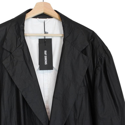 Raf Simons SS21 Black Technical Nylon Oversized Blazer