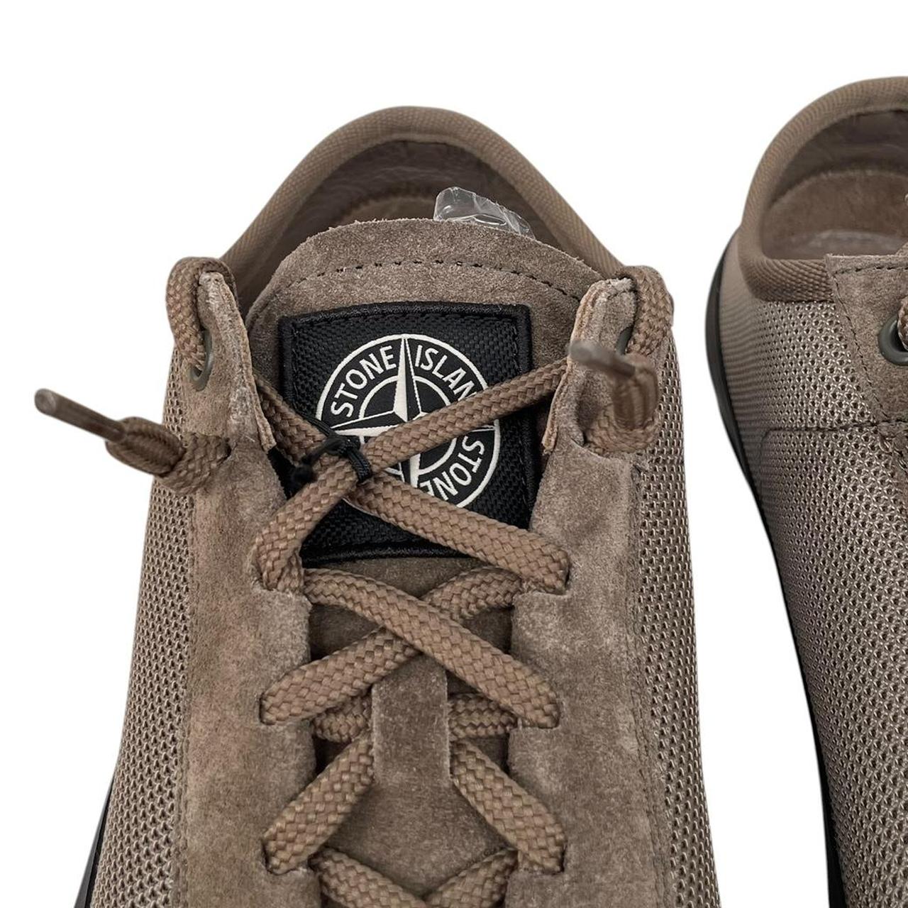 Stone Island Ash Brown Logo Patch Low-top Trainers