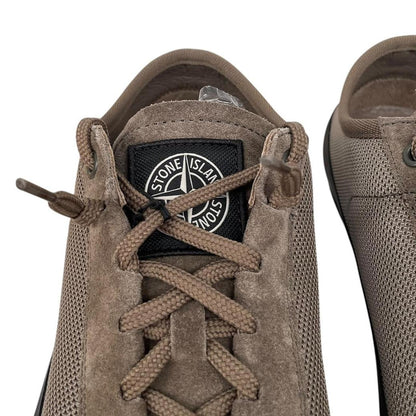 Stone Island Ash Brown Logo Patch Low-top Trainers