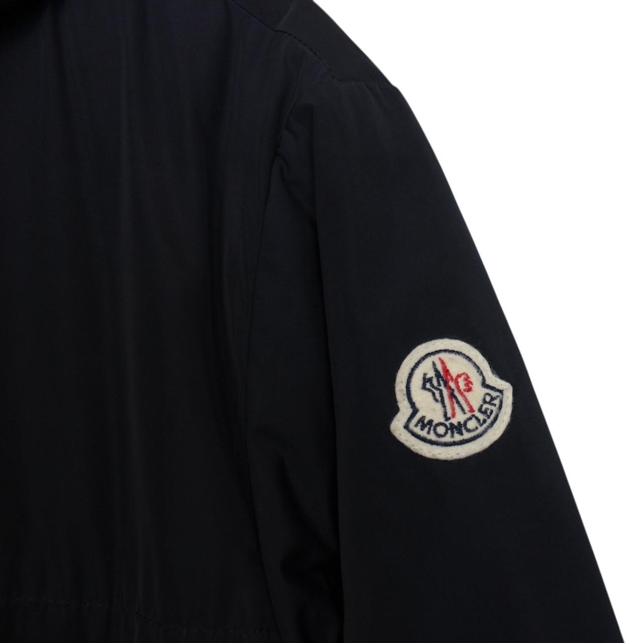 Moncler Nash Navy Blue Full Zip Nylon Down Jacket