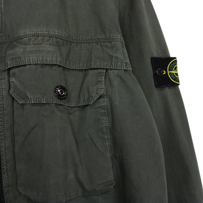 Stone Island AW 2020 Green Full Zip Cotton Overshirt Jacket