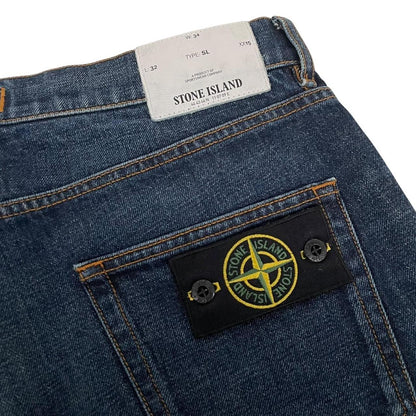 Stone Island AW 2018 Navy Blue Slim Fit Denim Jeans