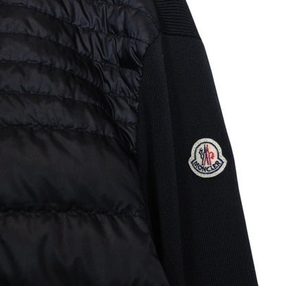Moncler Navy Blue Full Zip Cotton/Nylon Cardigan Tricot Jacket